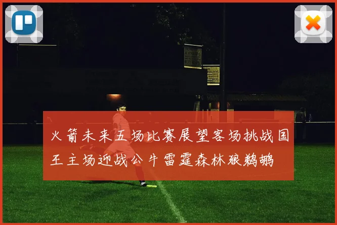 火箭未来五场比赛展望客场挑战国王主场迎战公牛雷霆森林狼鹈鹕